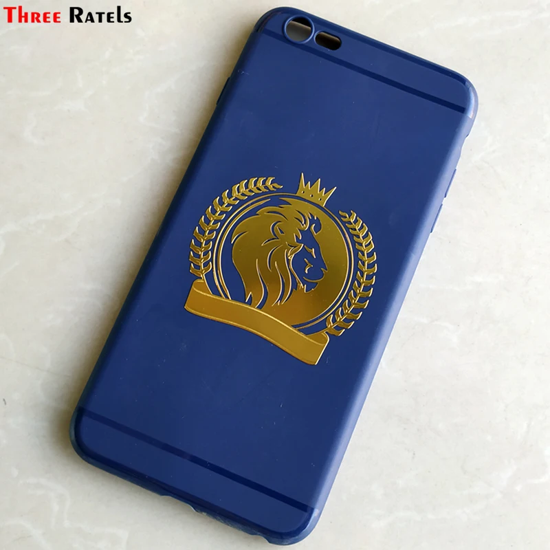 

Three Ratels MT-056#58*55мм злой лев металл наклейки на авто или на телефон золотой никель стикер авто наклейки на ноутбук