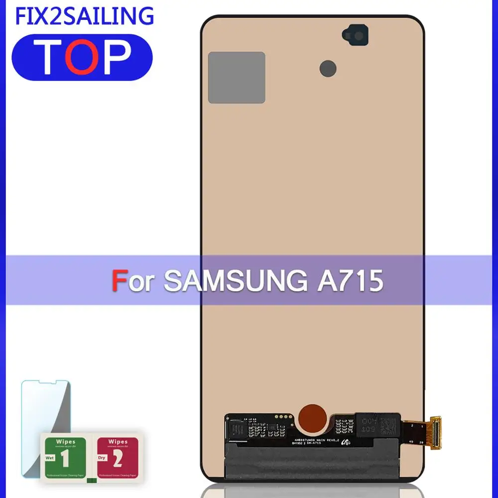 Сенсорный ЖК дисплей с AMOLED дисплеем для Samsung Galaxy A71 A715 A715F A715FD|Экраны мобильных
