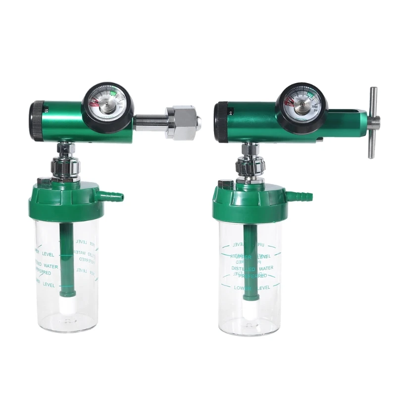 

Gas Regulator Air Flowmeter Gauge w/ Humidifier Bottle Pressure Reducing Va-lve