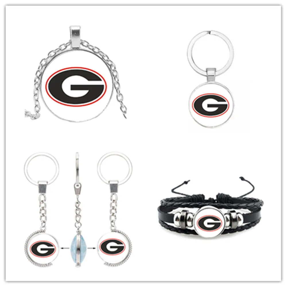 Брелки в стиле Джорджии с подвесками бульдоги спортивный браслет университета