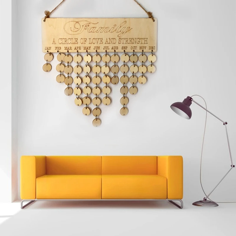 Акция деревянная доска с календарем на день рождения DIY Знак дня специальные даты