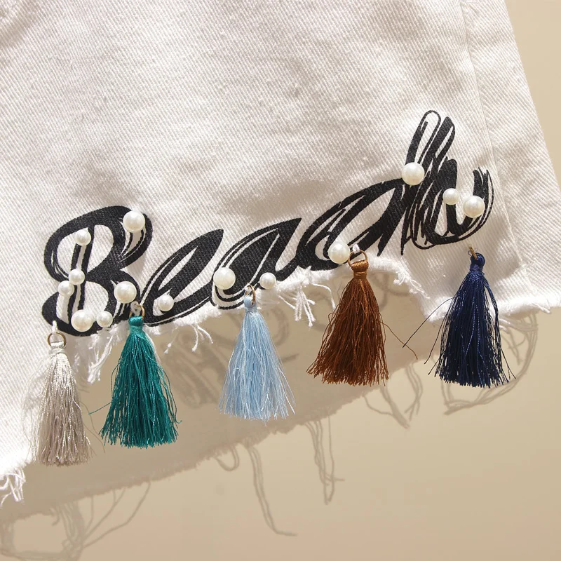 

Shorts Women Thin Summer Breathable Korean Style All-match Trendy Soft Tassel Womens Loose Students High Waist Female Daily 2020