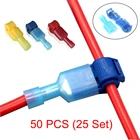 Быстроразъемные соединители для электрических кабелей фиксатор соединения, водонепроницаемые, 50 шт. (25 компл.)