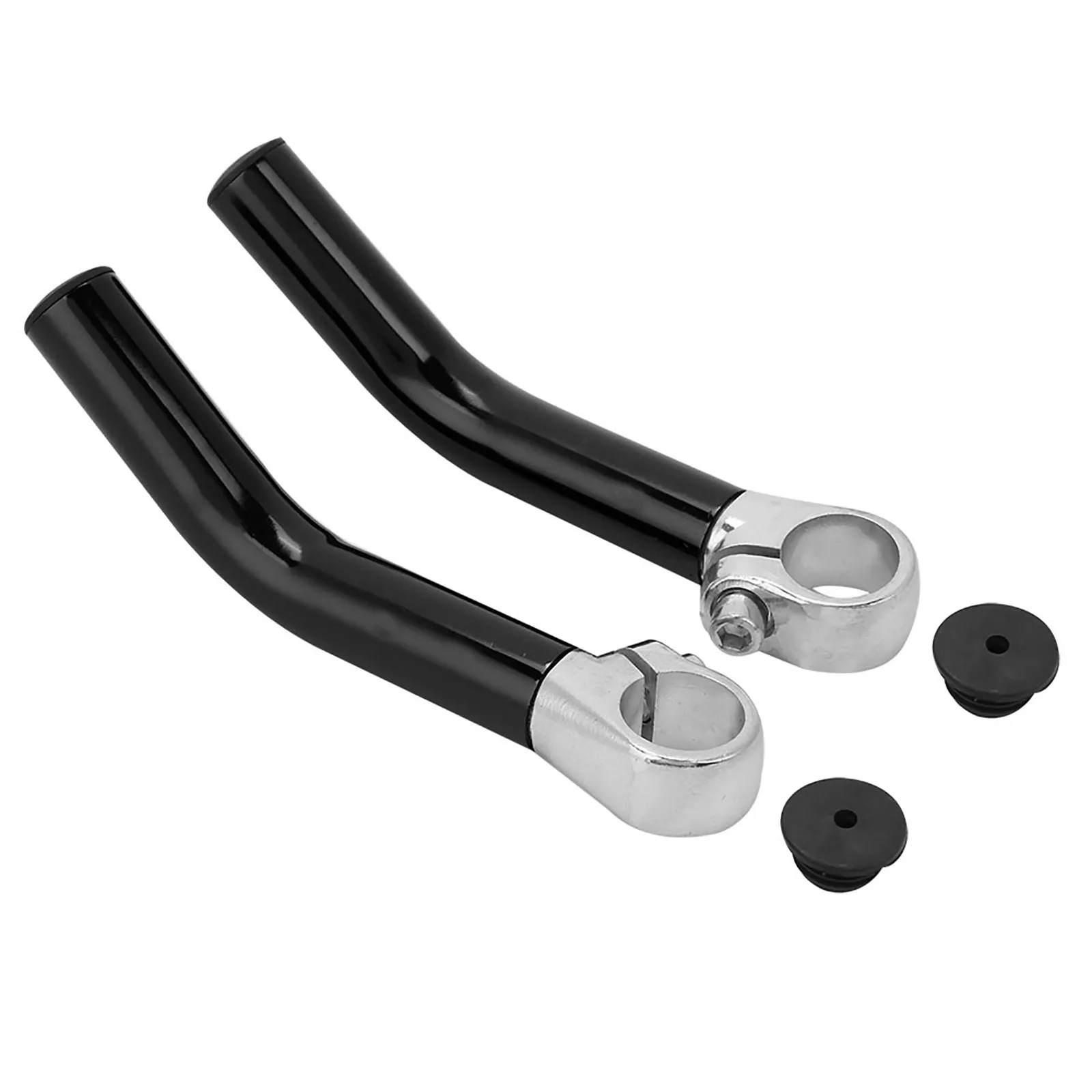 

1 Pair Aluminum Alloy Mountain Bike Road Bicycle Handlebar Bar End Black