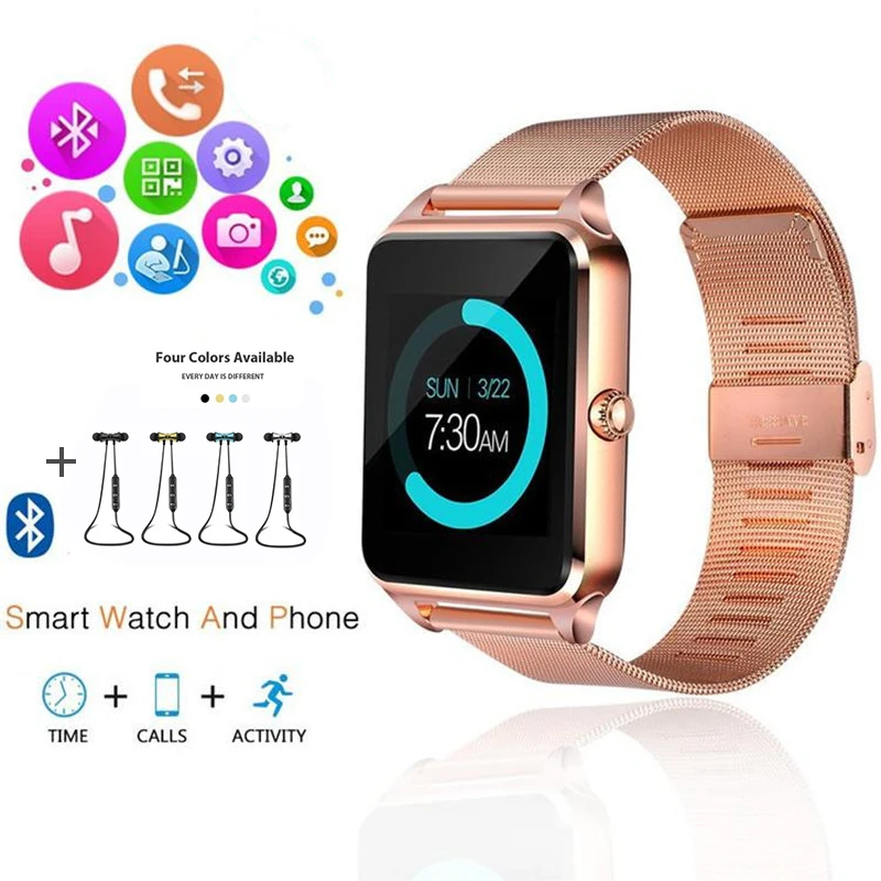 Умные часы Z60, Bluetooth, умные часы Z60, умные часы с sim-картой, TF камерой, умные часы, Android, умные наручные часы для мобильного телефона