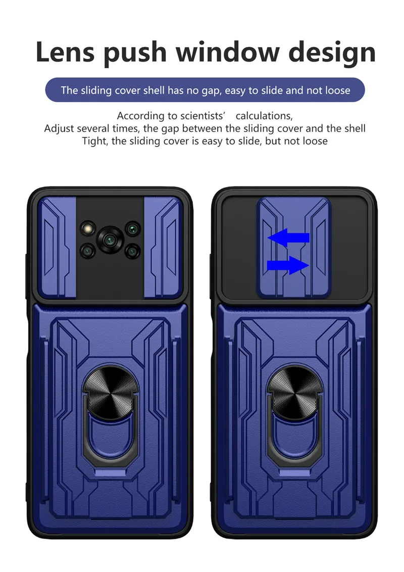 for xiaomi poco x 3 x3 nfc case shockproof armor card slot phone case for mi pocophone x3pro pocox3 pro ring magnetic cover free global shipping