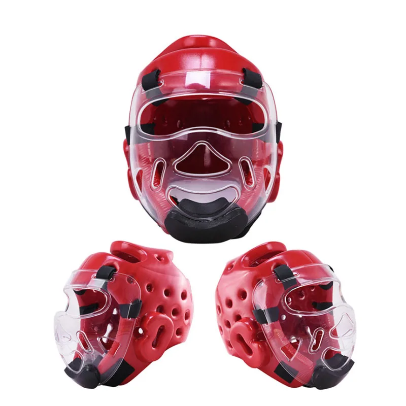 Каратэ прозрачная маска тхэквондо Тактический шлем Взрослый Молодежный детский спортивный бой Защита лица Защита головы боксёрские ММА Тренировочный Набор