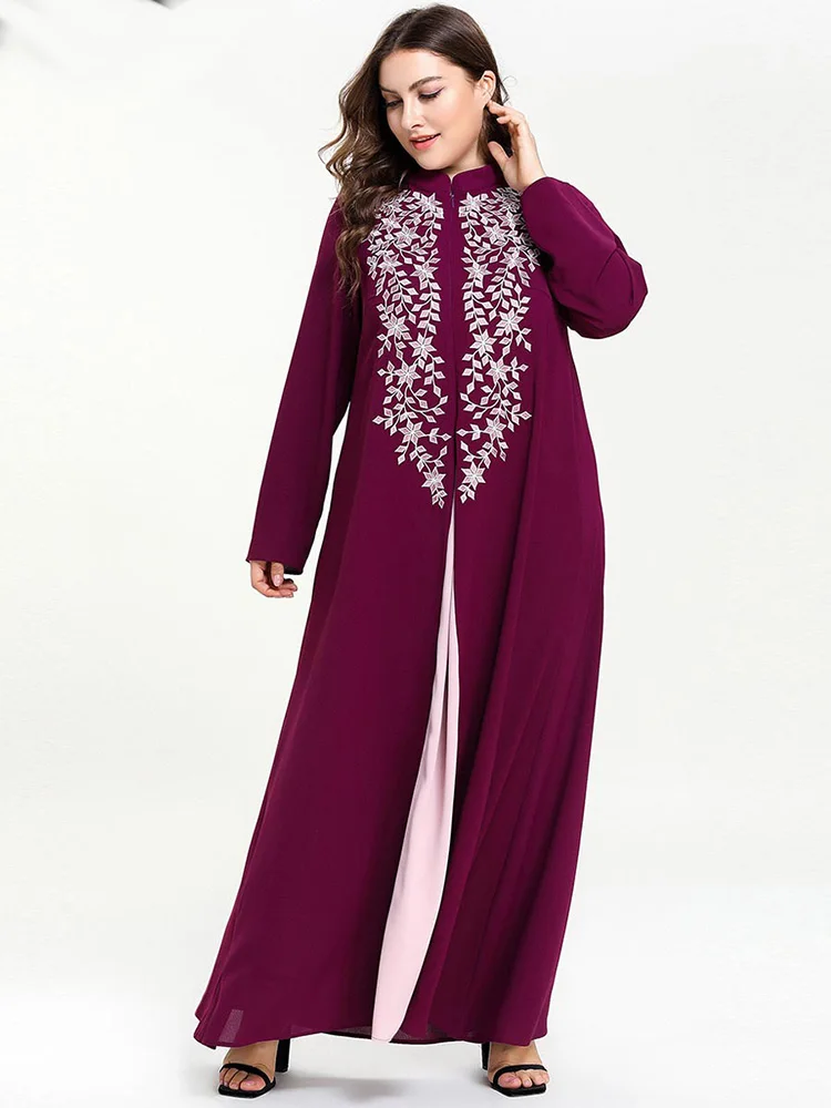 islamic dress woman Мусульманское женское арабское турецкое Длинное Макси платье ХИДЖАБ КАФТАН марокканский скромный индонезийский Пакистанская мусульманская одежда для Дубай абайя Восточный халат из марокена - Цвет: islamic dress woman