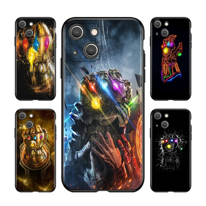 

Marvel Infinity Gauntlet For Apple iPhone 13 12 11 mini 8 7 6S 6 5 5S XS XR X SE 2020 Pro Max Plus Black Soft Phone Case