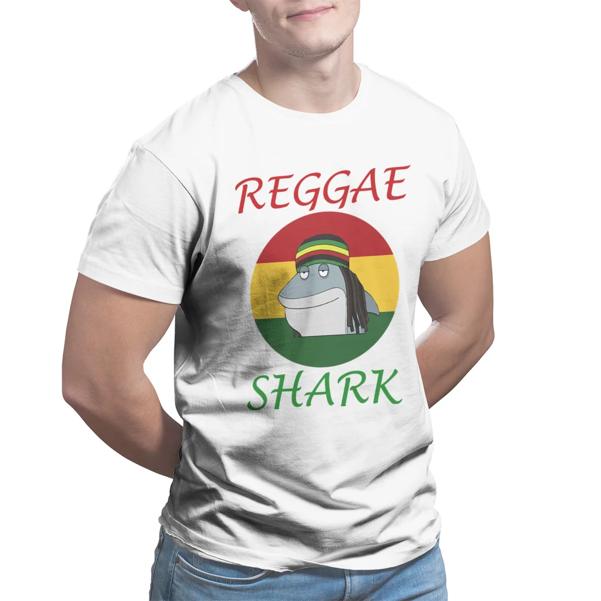 

Reggae Shark Dreadlock Men's T-shirt Vintage Cute Short Sleeve Top quality Cool Tees 27709