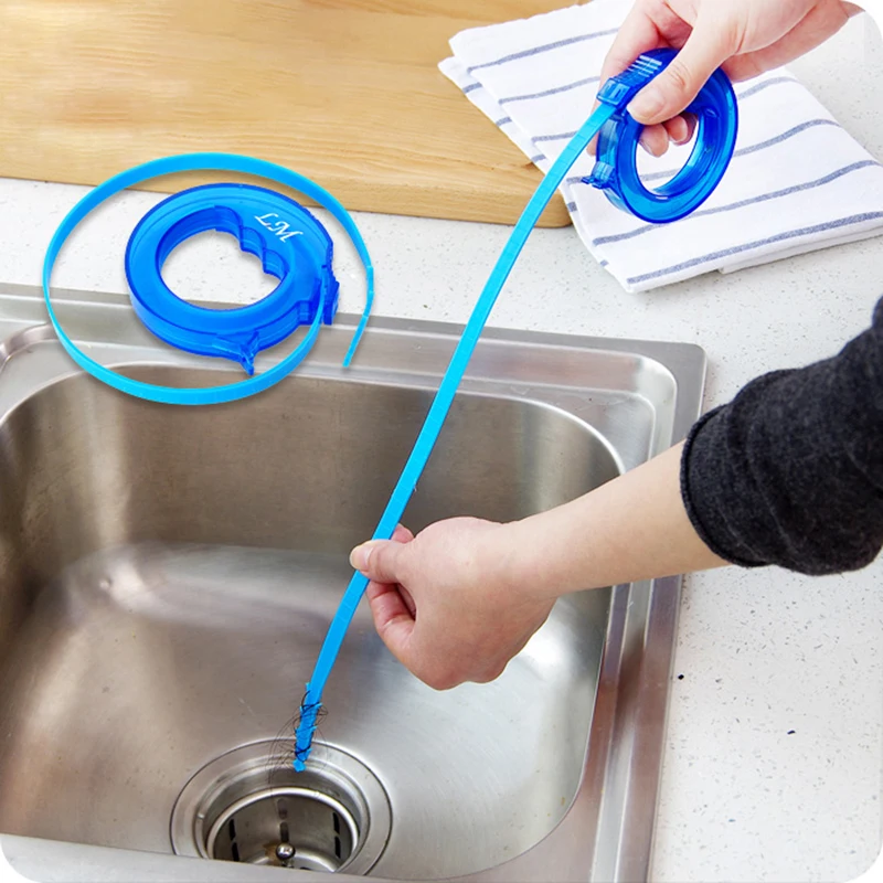 

1PC Hair Anti Clog Remover Cleaning Tool Drain Kitchen Shower Sink Bathtub Hair Removal Sewer Dredge Device Bathroom Accessories