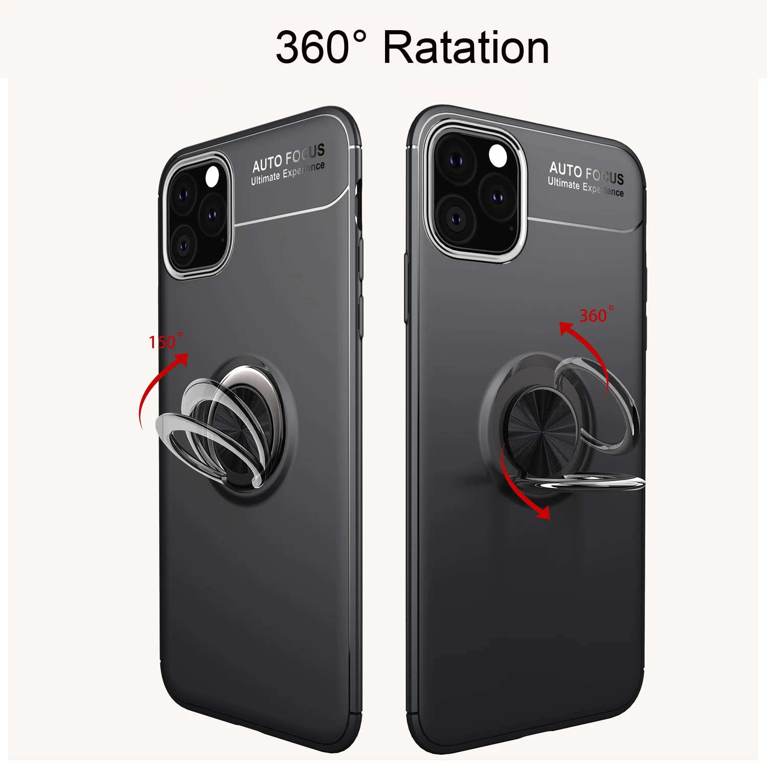 Чехол подставка для iPhone 11 Pro Max противоударный металлический вращающийся