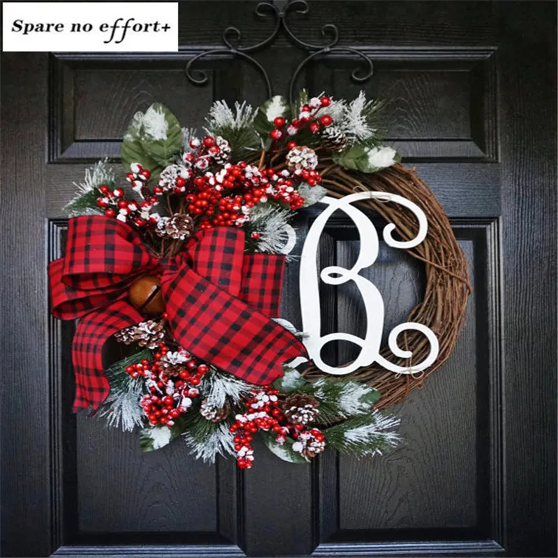 Christmas Rattan Decoration Hotel with Garland 2021 New Year American Hand-made Home Year's Eve Decorations | Дом и сад