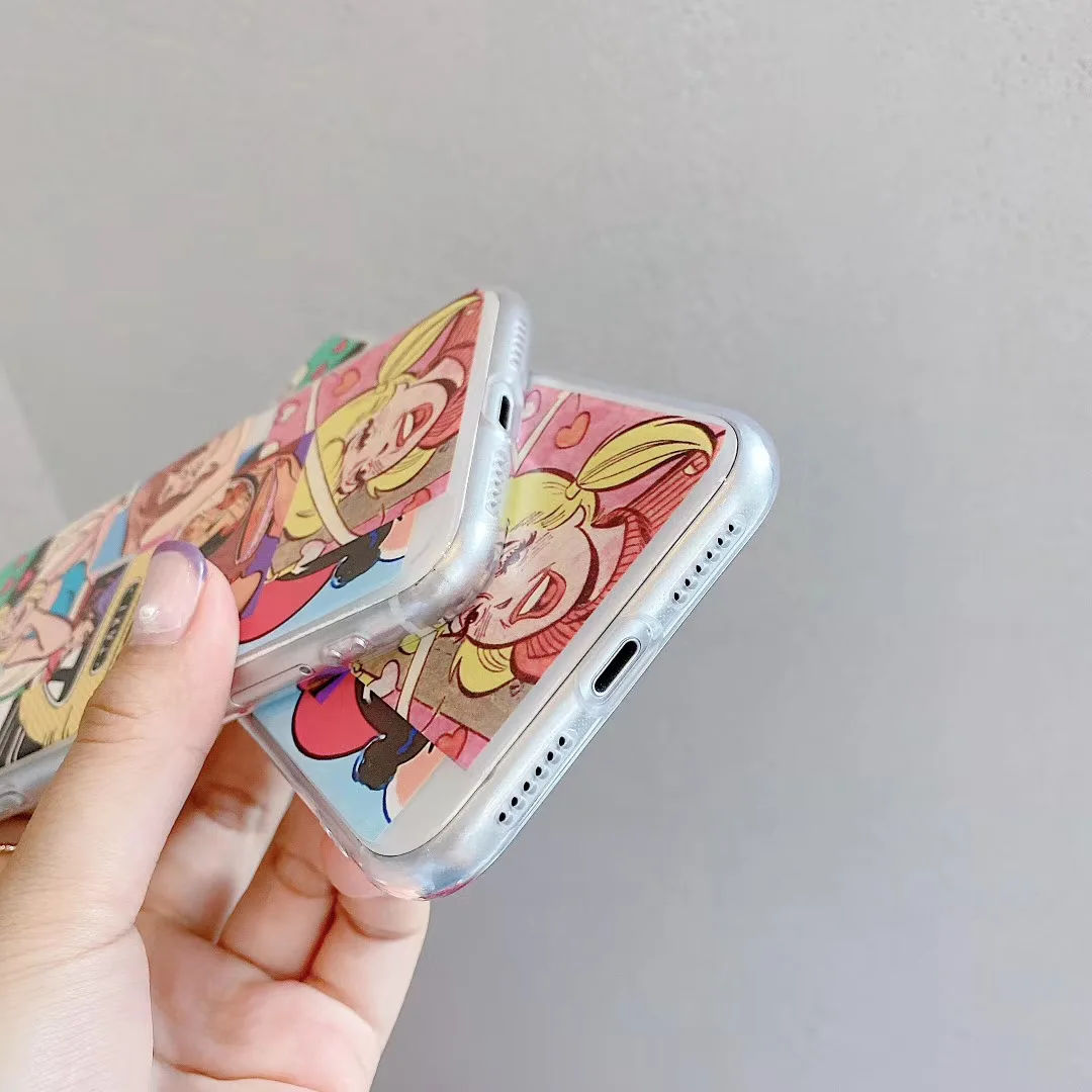 

New cool retro funny comic funny girl love couple phone case for iPhone 11 pro MAX Xs MAX Xr X 7 8 plus soft TPU back cover