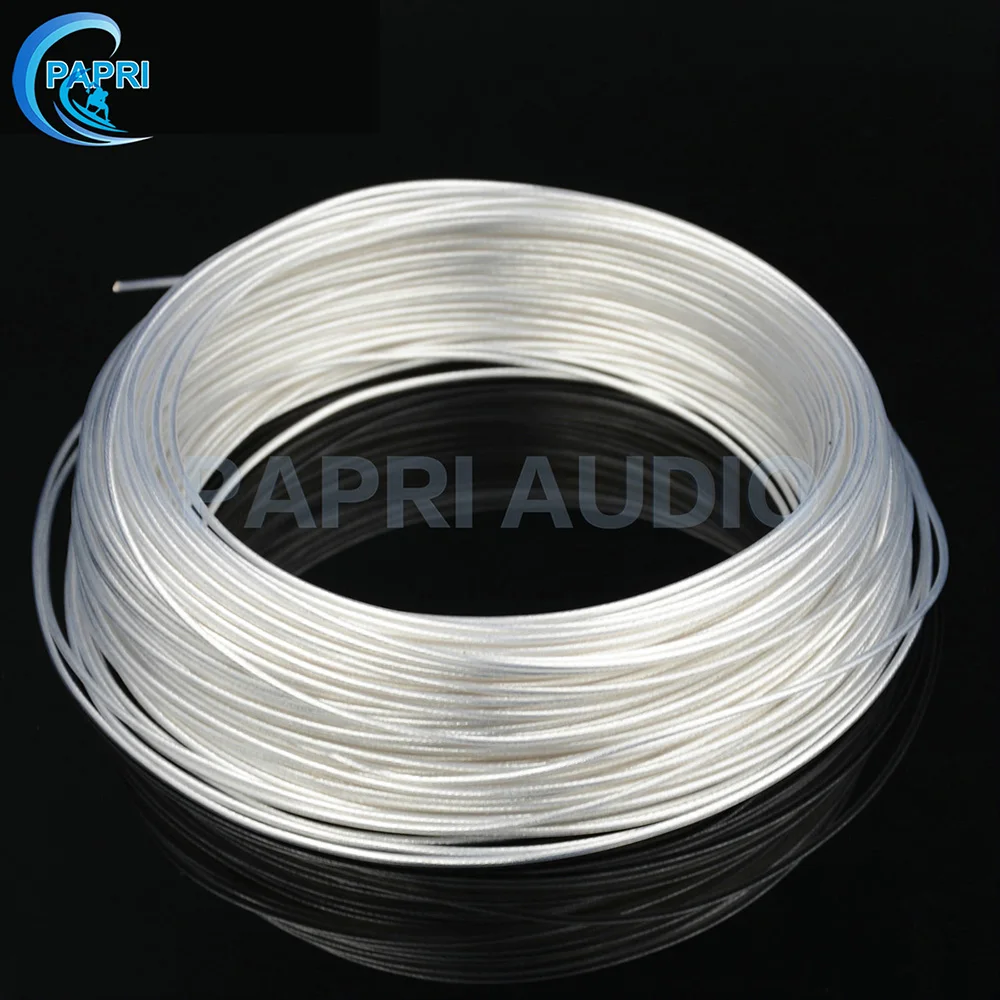 PAPRI 0 12 мм2 2 PTFE OCC медный посеребренный кабель/провод аудио HIFI DIY усилитель Плетеный