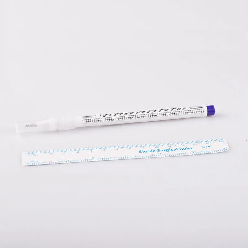 Single head 0.5mm 1 шт. хирургический маркер для кожи, маркер для бровей, ручка для татуировки, маркер для кожи с измерительной линейкой, инструмент для позиционирования микроблейдинга - Цвет: Single head 0.5mm