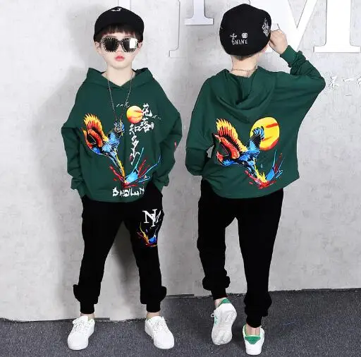 Комплект одежды для мальчиков 8-12 лет повседневная спортивная толстовка с