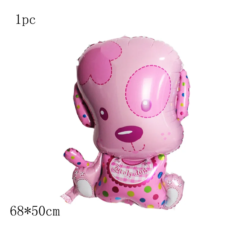 SP006B07 pink Забавные шарики из фольги разных форм собака латексные гелиевые шары для украшения дня рождения джунгли детский сад детские игрушки баллон - Цвет: SP006B07 pink