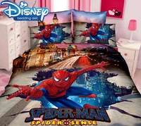 cartoon single size spider man duvet cover set 3pcs for boys bed linen twin size bedclothes for bedroom decor 3d printed