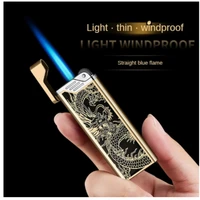 new butane gas lighters smoking portable jet flame windproof lighters ultrathin gas torch unusual lighter gas not included