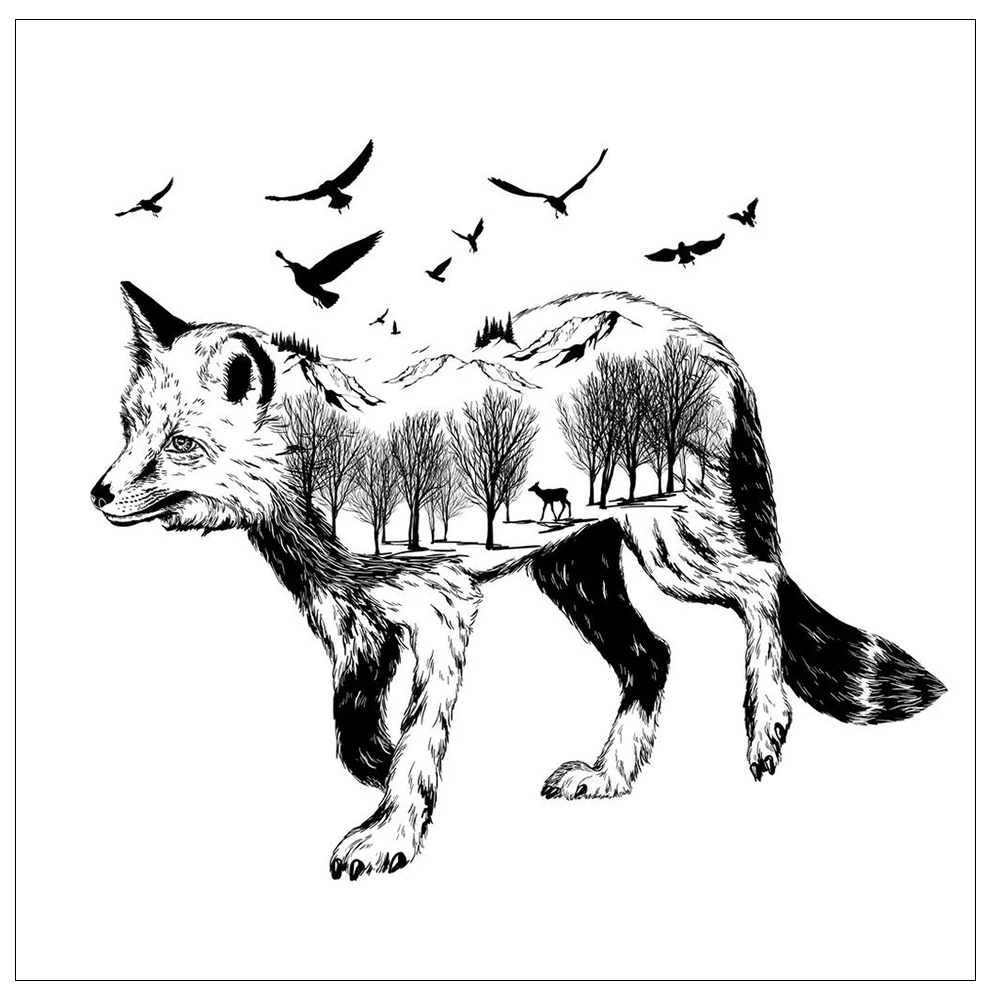 Коллекция красивых животных в лесу прозрачные штампы для скрапбукинга сделай