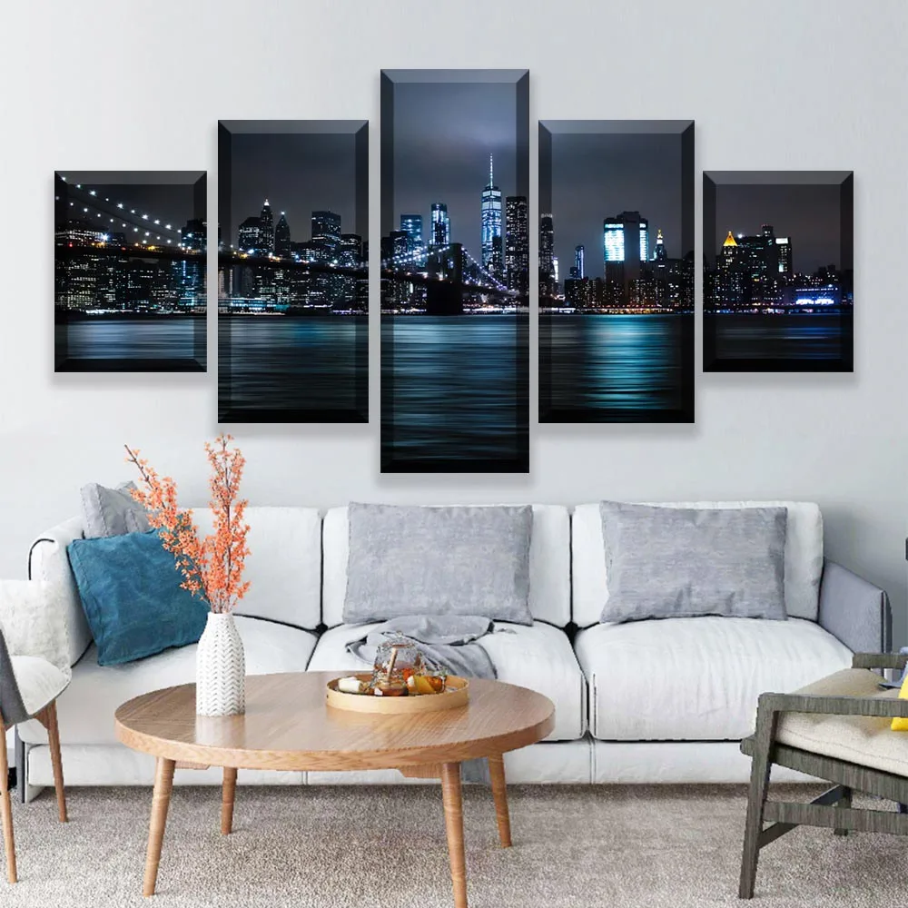 Модульный плакат на холсте HD печать настенная художественная структура 5 шт.