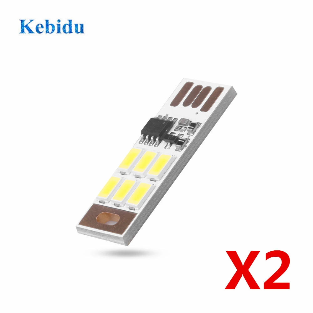 Светодиодная лампа KEBIDU 2 шт./лот USB Мини карманная карта светодиодный ночник для