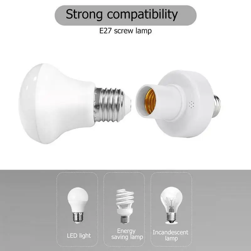 

E27 Remote Control Bulb Holder Wireless Light Socket Home Screw Bulb Base Replacement 220V