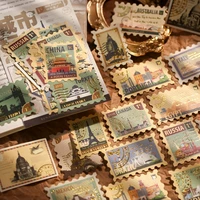 40pcsset vintage gilding stamp collection stickers pack decorative diary scrapbooking diy journal washi paper stickers for art
