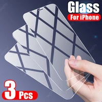 3pcs tempered glass for iphone 12 mini 11 pro x xs max xr 7 8 plus screen protector on the for iphone 6 6s 7 8 x xr glass film