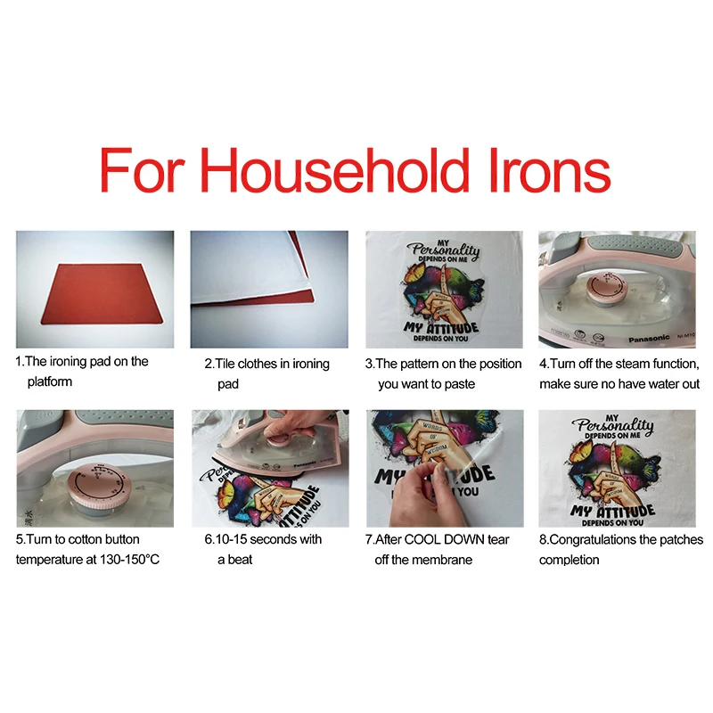 

Iron On Patch For Clothing Fashion Lady Thermal Sticker On Clothes DIY Washable Girl T-Shirt Jacket Applique Heat Transfer Patch