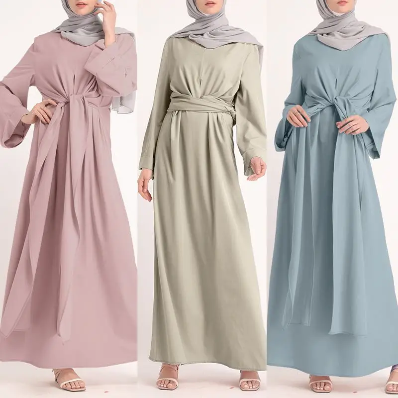 

Muslim Dresses Eid Mubarak Kaftan Dubai Abaya Turkey Fashion Hijab Dress Islam Clothing Maxi Sundress For Women Vestidos