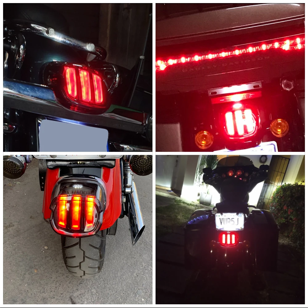 Светодиодный задний тормозной светильник для Harley Dyna Fat Boy FLSTF ночной поезд FXSTB Softail