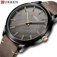 curren man watches fashion business quartz wristwatch with leather classic casual male clock black simple watch