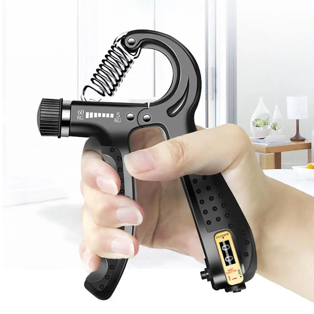 

WorthWhile 5-60Kg Adjustable Fitness Counter Hand Grip Finger Heavy Exerciser Wrist Muscle Recovery Gripper Trainer Strengthener