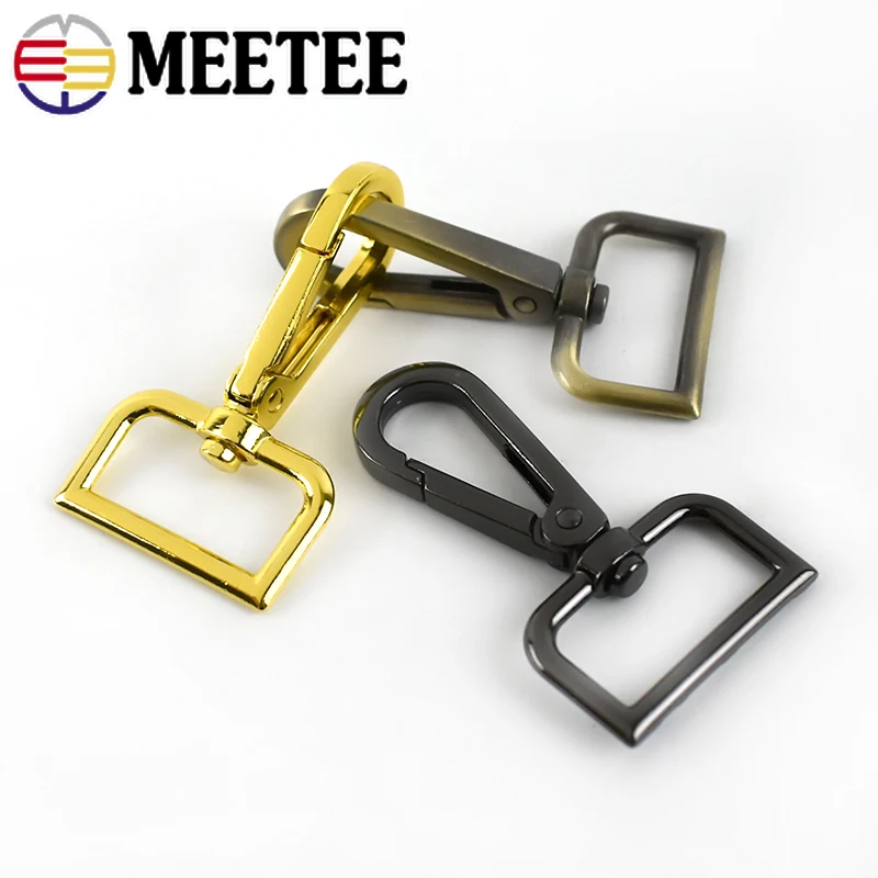 Meetee 2/5/10Pcs 25mm Bag Strap Buckles Metal Carabiner Clasps Lobster Dog Collar Key Belt Swivel Clip Snap Hook DIY Accessories | Дом и сад