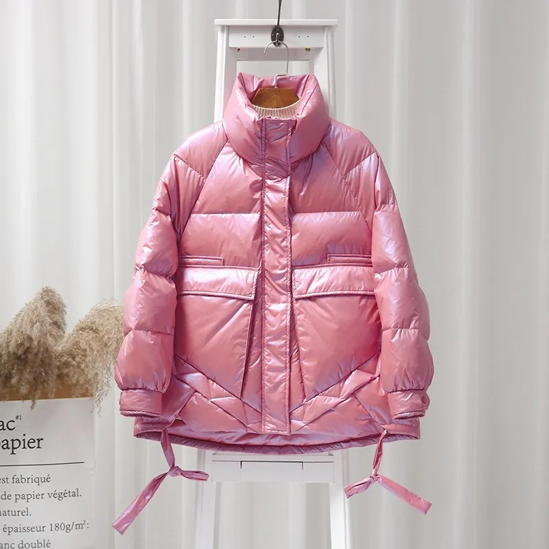 Новинка 2020 зимнее пальто женская белая куртка пуховик на утином пуху Женская