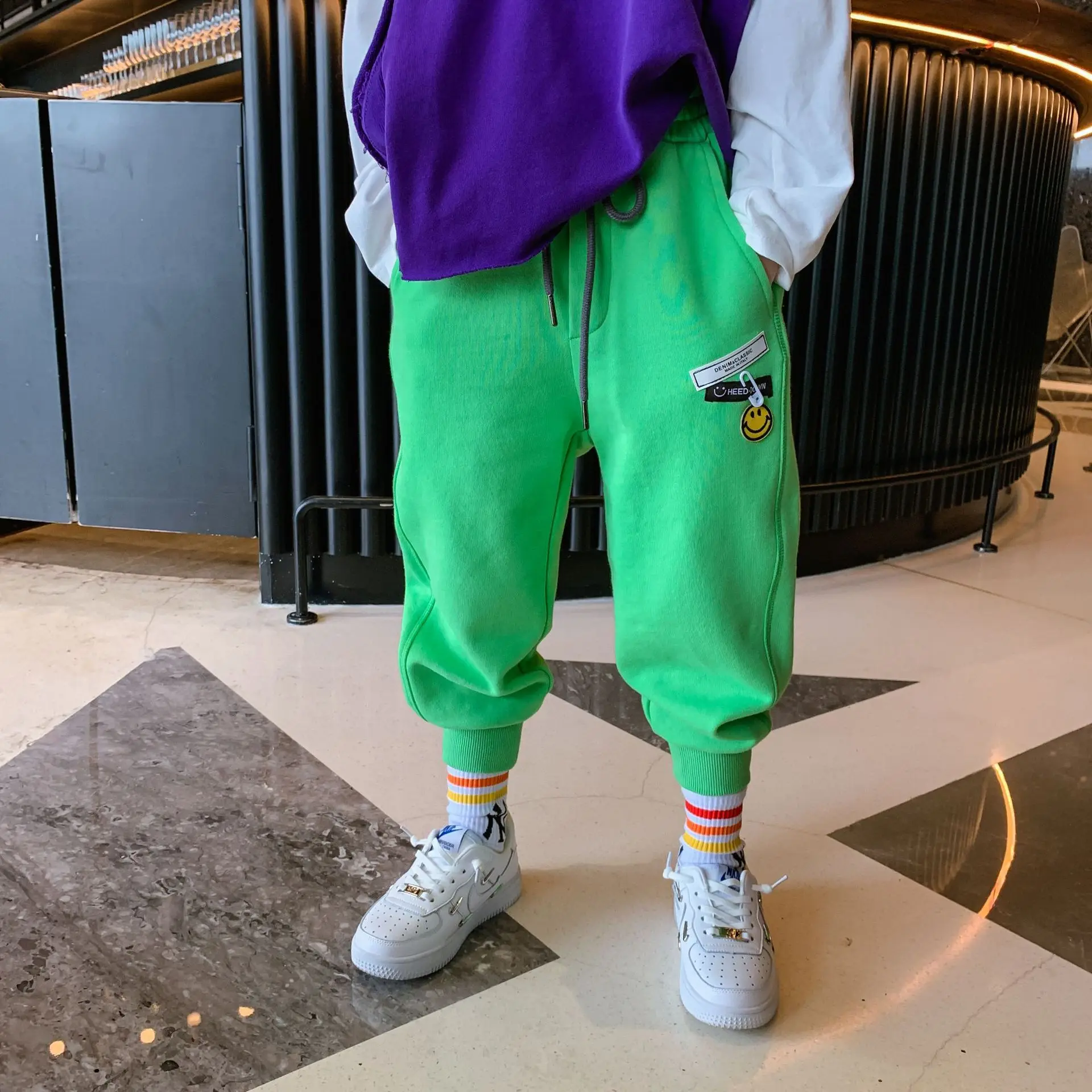 

Children's clothing Girls' sweatpants 2021 spring and autumn western style baby girl pants trousers
