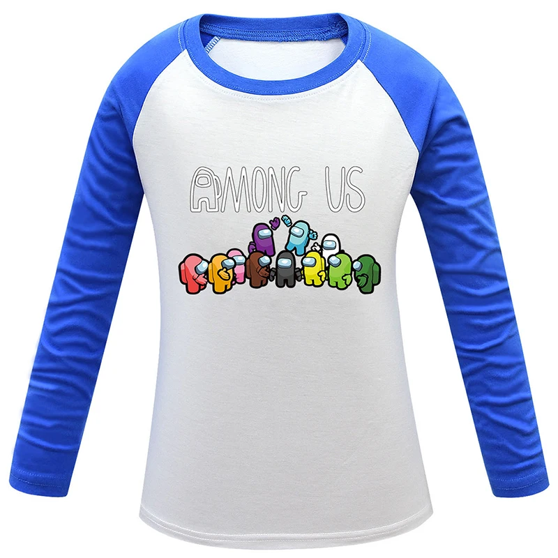 

2021 New Long Sleeve Tops for Kids Hot Game Among us Clothes Impostor Graphic Printed Tops for Autumn Girls Clothes Boys Clothes