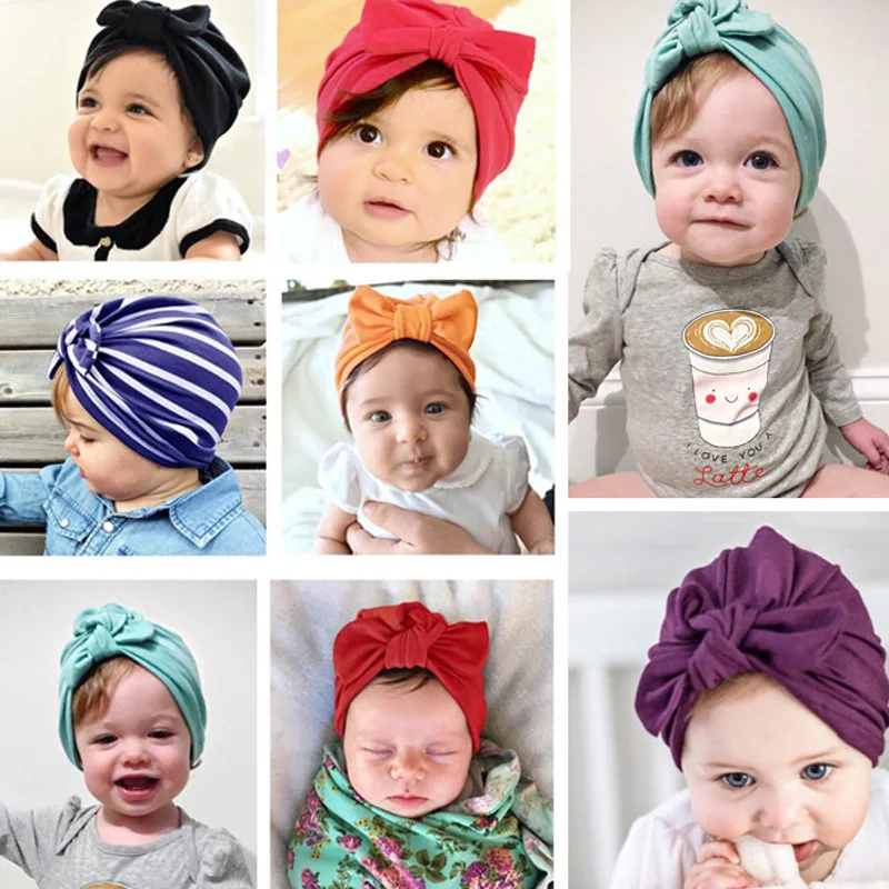 Baby Bowknot Headwear Hats Newborn Unisex Infants Boys Girls Accessories Caps Toddler Spring Hat Autumn Cap Red Blue | Детская одежда и