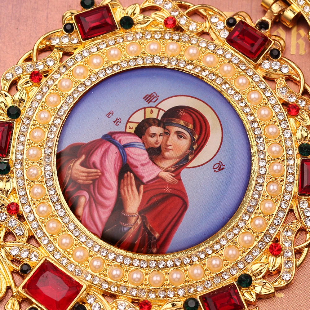 Православное круглое ювелирное изделие религиозная икона византийский распятие