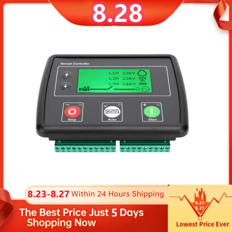 Устройство управления генератором автоматический модуль сбоями сети запуск ЖК