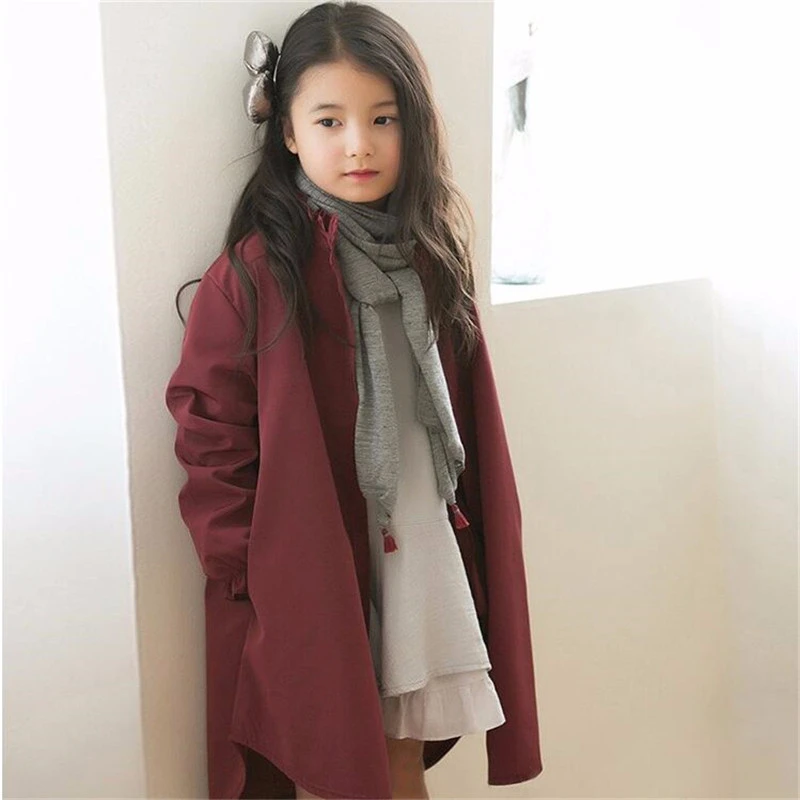 Новинка 2020 года длинная рубашка для девочек ветровка подростков детская верхняя