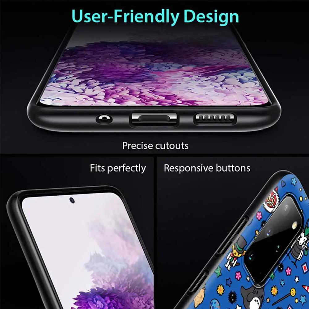 Милый мультяшный чехол для смартфона с японским Аниме Тоторо Samsung Galaxy S20 S21 FE Ultra S10