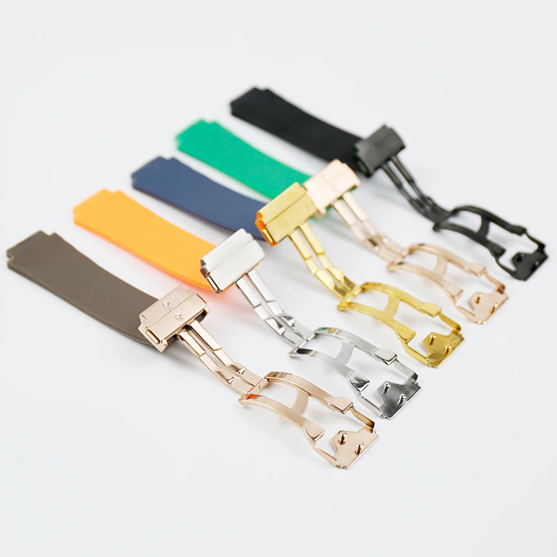 Watch Accessories Men's Silicone Watch Strap for Hublot Series 25 * 19mm 22mm Buckle Women's Best Watch Brand Sport Fusion Strap
