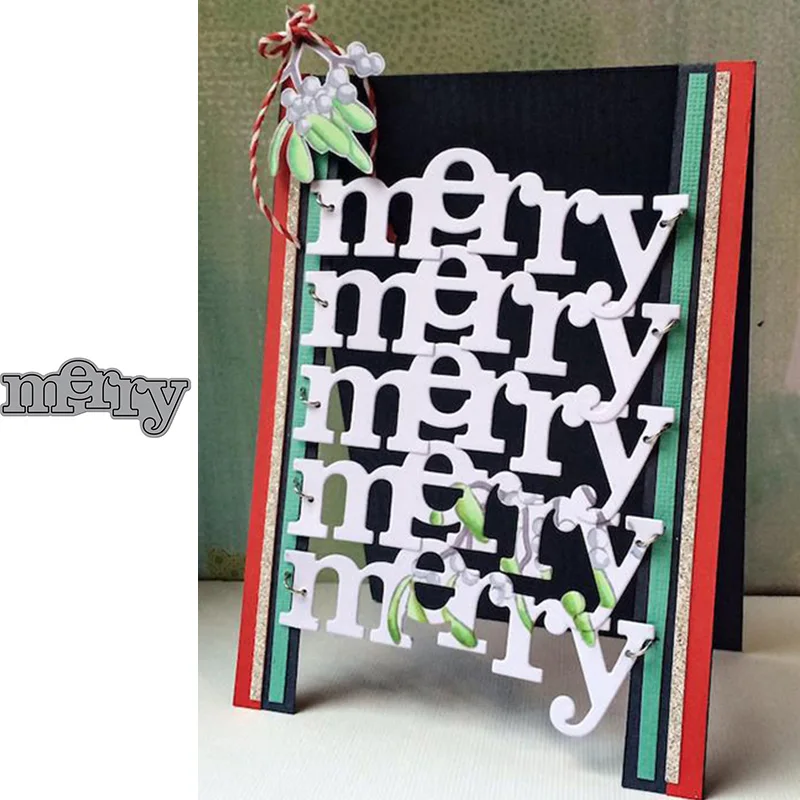 Счастливые слова буквы форма металлические штампы трафарет Скрапбукинг альбом