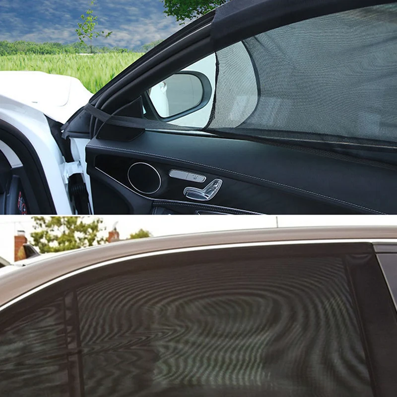 

2pcs Car Styling Accessories Sun Shade Auto UV Protect Curtain Side Window Sunshade Mesh Sun Visor Protection Window Films