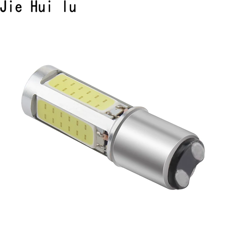 1 шт. белый светодиодный светильник DRL BA20D H6 COB для мотоцикла мопеда квадроцикла