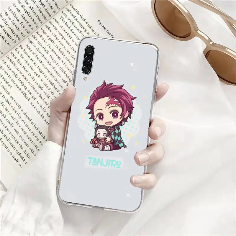 

Demon Slayer Kawaii Anime Phone Case Transparent for Samsung A71 S9 10 20 HUAWEI p30 40 honor 10i 8x xiaomi note 8 Pro 10t 11