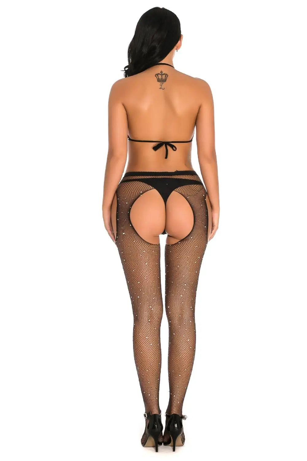 Сексуальное нижнее белье на запахе очаровательные чулки сетчатые сиамские